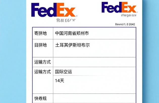 郑州 - 土耳其（14天）fedex单号：7766****9839